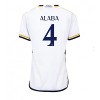Real Madrid David Alaba #4 Replica Home Shirt Ladies 2023-24 Short Sleeve
